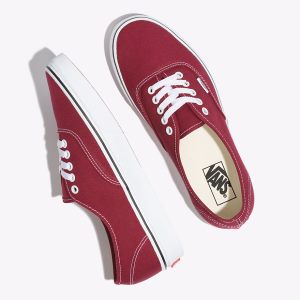 Vans Bayan Spor Ayakkabı Authentic Kırmızı/Beyaz | 56557-751